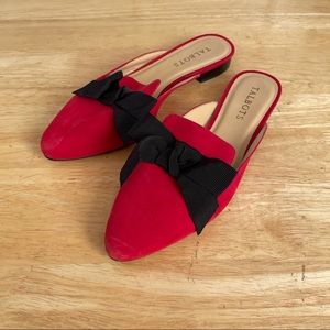 Talbots Red mules slides